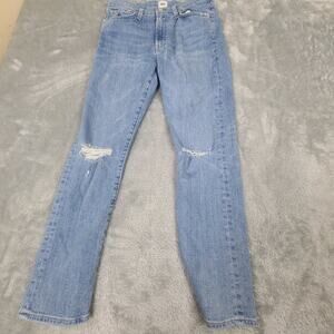 Edwin Elin crop straight leg jean Sz 25 Blue High rise Womens